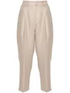 Pt Torino Herringbone Trousers In Neutrals