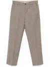 Pt Torino Herringbone Trousers In Neutrals