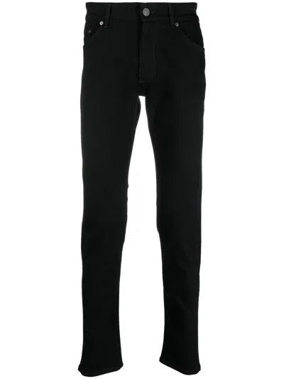Pt Torino High-rise Slim-fit Jeans In Schwarz