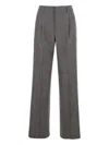 Pt Torino High-waist Welt Pockets Trousers In Gray