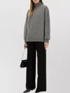 Pt Torino High Waist Wide Leg Trousers With Belt Loops