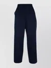 Pt Torino High Waist Wide Leg Trousers With Belt Loops In Blue