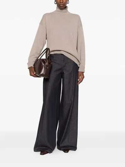 Pt Torino High-neck Sweater In Neutral