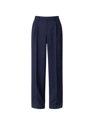 Pt Torino Iola Pleated Trousers In Blue