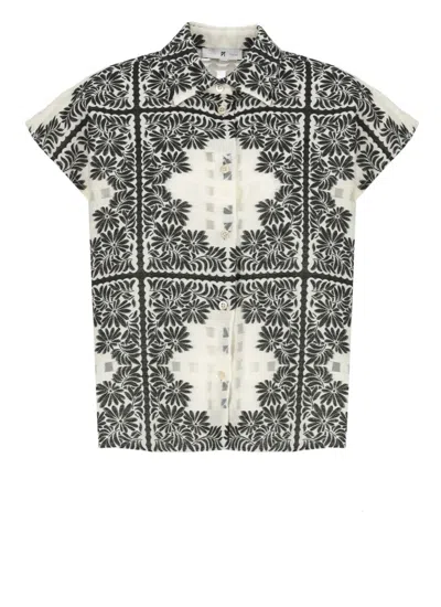 Pt Torino Ivory Cotton Shirt