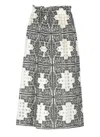Pt Torino Elastic Waist Floral Pattern Flared Hem Skirt