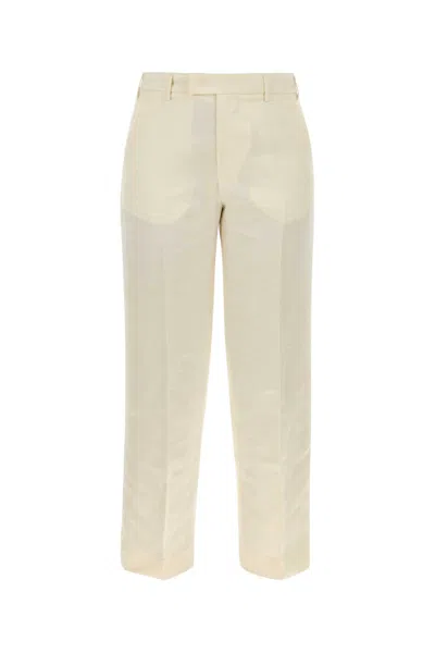 Pt Torino Ivory Twill Emma Pant In Neutral