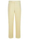 Pt Torino Ivory Virgin Wool Trousers In Neutral