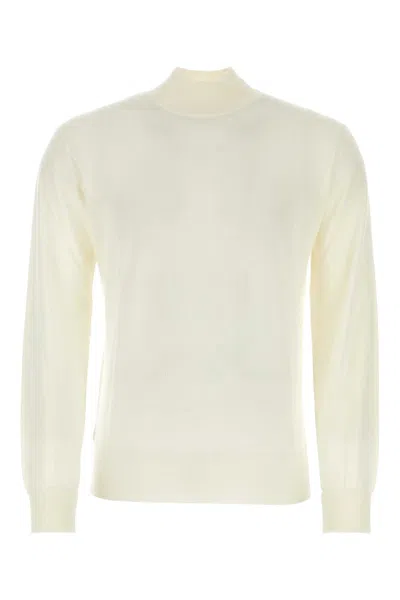 Pt Torino Ivory Wool Sweater