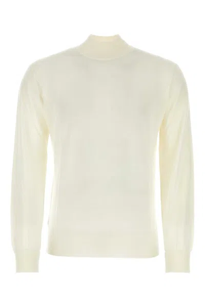 PT TORINO IVORY WOOL SWEATER
