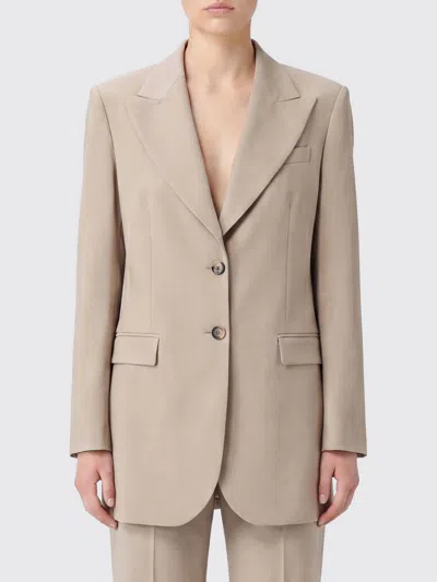 Pt Torino Jacket Woman Color Beige In Brown
