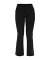 Pt Torino Stretch Polyester Blend Flared Trousers In Black