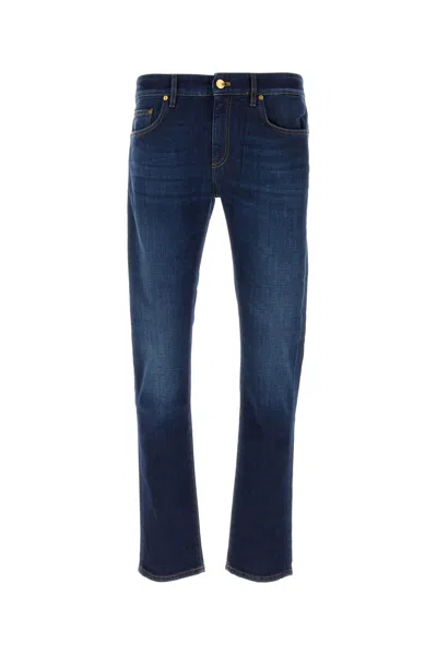 Pt Torino Stretch Denim Swing Jeans In Blue