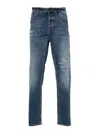 Pt Torino Slim-fit Jeans In Medium-rise Cotton In Azul