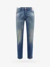 Pt Torino Faded Wash Stretch Denim Jeans In Blue