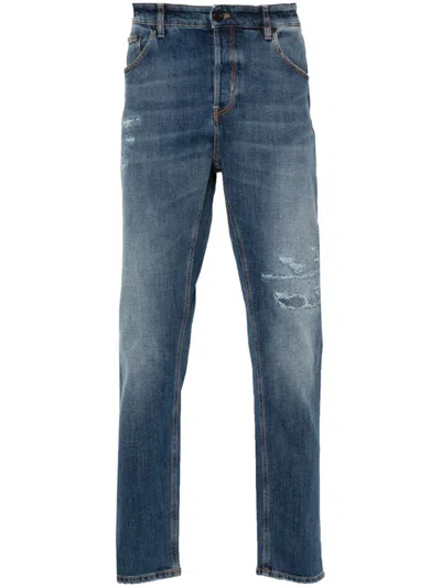 Pt Torino Slim-fit Jeans In Medium-rise Cotton In Blue