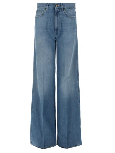 Pt Torino Denim Wide Leg High Rise Jeans