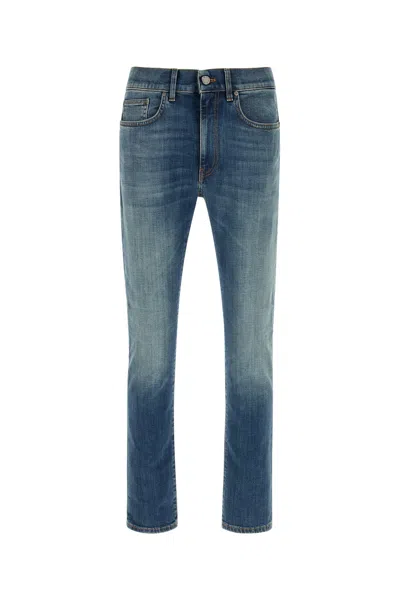 Pt Torino Stretch Denim Mick Jeans Belt Loops In Blue