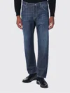 Pt Torino Stitched Denim Trousers Belt Loops In Blue