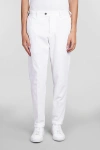 Pt Torino Dyed Silkochino Slim Fit Pants In White