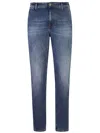 Pt Torino Waist Belt Loop Stretch Denim Jeans In Blue