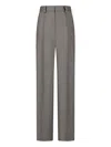 Pt Torino Katharine Button Trousers In Gray