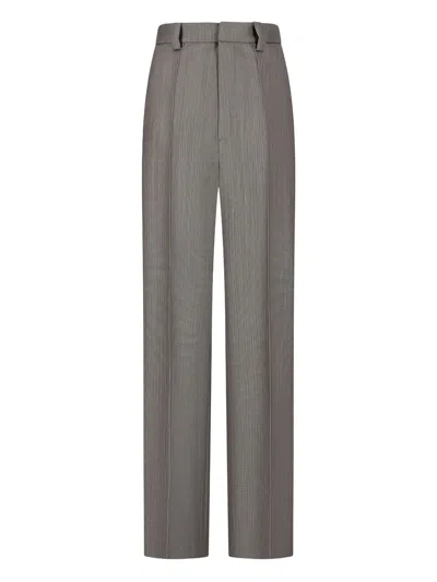 Pt Torino Katharine Button Trousers In Gray