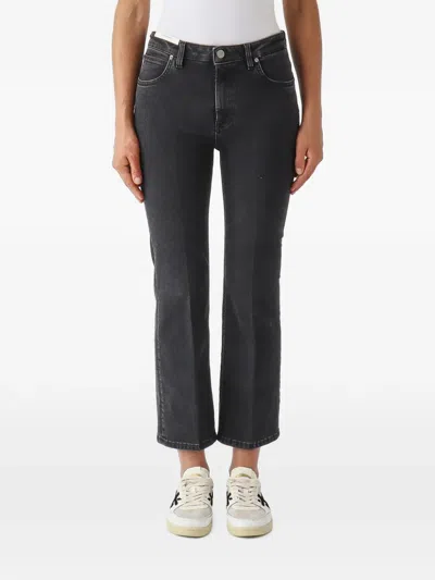 Pt Torino Kim Faded Cropped Jeans In Black