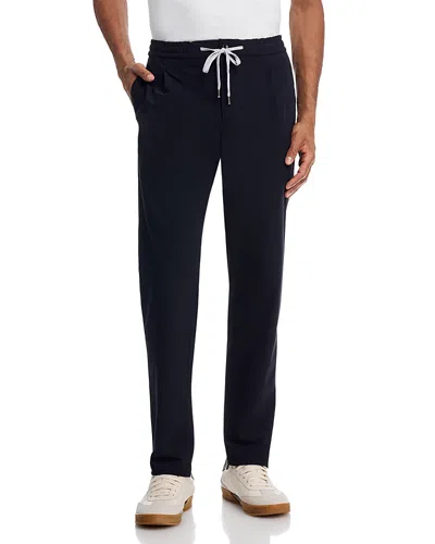 Pt Torino Kinetic Jersey Pleat Drawstring Jogger Pants In Black