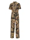 Pt Torino Women's Viscose Jumpsuit Pockets In Brown