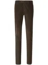 Pt Torino Formal Micropana Cotton Trousers In Brown