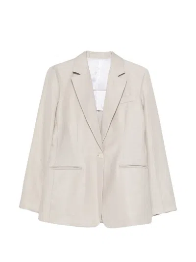 Pt Torino Single-breasted Notched-lapels Blazer In Neutral
