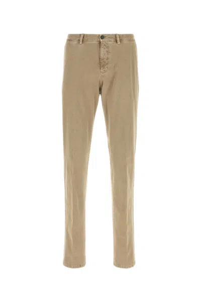 Pt Torino Stretch Cotton Trousers In Brown