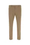 Pt Torino Cappuccino Stretch Cotton Pant In Brown