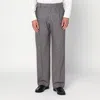 Pt Torino Wool Trousers With Pleats And Pockets In Gray