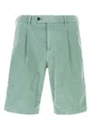 Pt Torino Stretch Corduroy Bermuda Shorts With Elastic Waistband