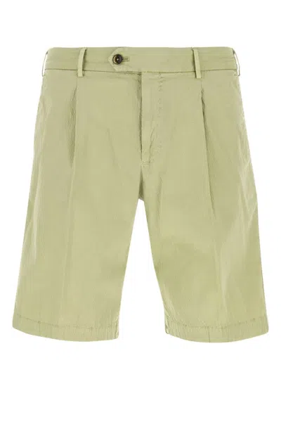 Pt Torino Bermuda In Cotone Stretch Verde Menta   Uomo In Sand Green.