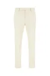 Pt Torino Cotton Trousers With Pockets And Loops In Beigefreddo