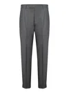 Pt Torino Rebel Stretch Wool Trousers In Grey