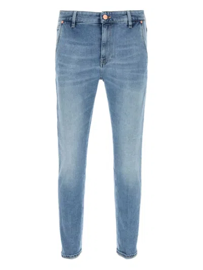 Pt Torino Light-wash Skinny Jeans In Blue