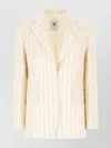 Pt Torino Linen Blend Blazer Embroidered Stripes