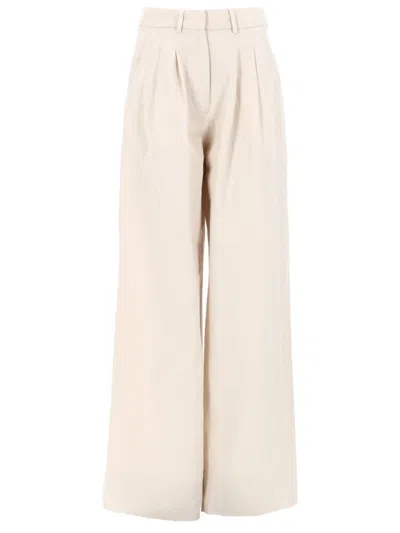 Pt Torino Linen Cotton Lightweight Trousers For Women Size 38 In Neutral