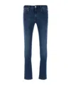 Pt Torino Logo Patch Button Detailed Skinny Jeans In Blue