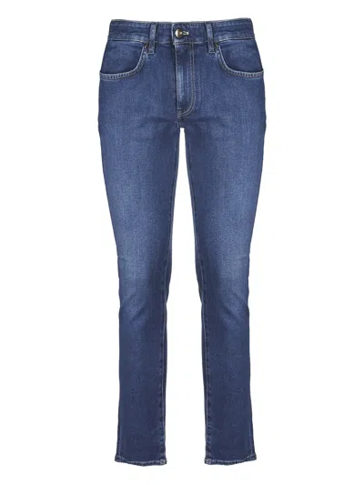 Pt Torino Logo-patch Jeans In Blue