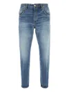 Pt Torino Denim Jeans With Belt Loops And Faded Effect In Blue