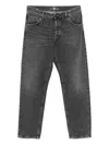 Pt Torino Washed-effect Straight Jeans In Grey