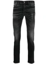 Pt Torino Logo-patch Skinny Jeans In Black