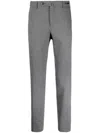 Pt Torino Logo-patch Tailored Suit Trousers In Grey