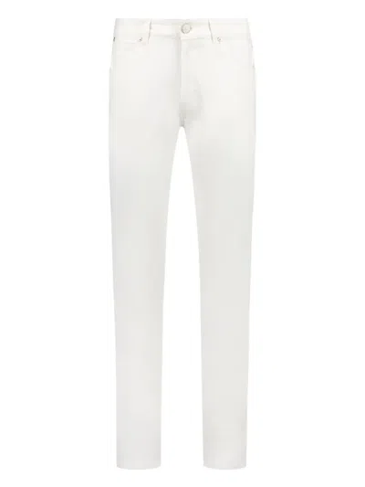Pt Torino Logo-patch Trousers In White