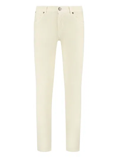 Pt Torino Logo-patch Trousers In Neutral